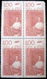 Quadra de selos postais do Brasil de 1972 Imperador D. Pedro I
