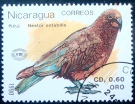 Selo postal da Nicarágua de 1990 Kea