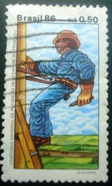 Selo postal COMEMORATIVO do Brasil de 1986 - C 1516 U
