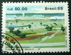 Selo postal do Brasil de 1988 Plano Piloto - C 1586 NCC
