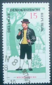 Selo postal da Alemanha Oriental de 1966 Mecklenburg