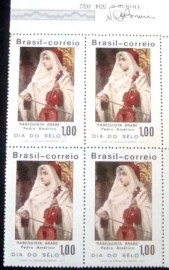 Quadra de selos postais do Brasil de 1971 Rabequista Árabe M