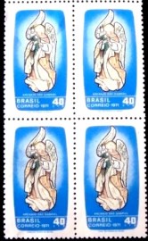 Quadra de selos postais do Brasil de 1971 São Gabriel M