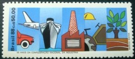 Selo postal COMEMORATIVO do Brasil de 1988 - C 1595 U