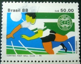 Selo postal do Brasil de 1988 Coritiba FC