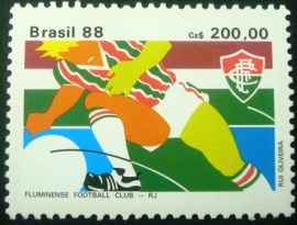 Selo postal do Brasil de 1988 Fluminense FC