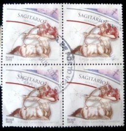 Quadra de selos postais do Brasil de 2019 Sagitário