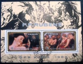 Bloco postal da Coréia do Norte de 1983 Paintings by Rubens