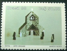 Selo postal do Brasil de 1988 Igreja