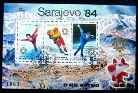 Bloco postal da Coréia do Norte de 1983 Sarajevo 84