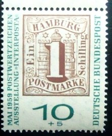 Selo postal da Alemanha de 1959 Interposta 59
