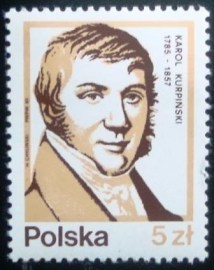 Selo postal da Polônia de 1983 Karol Kurpinski