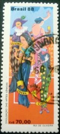 Selo postal do Brasil de 1988 Artes Cênicas