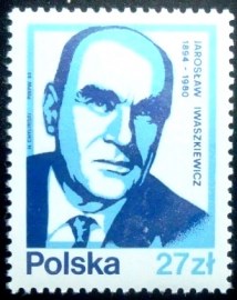 Selo postal da Polônia de 1983 Jaroslaw Iwaszkiewicz