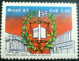 Selo postal do Brasil de 1987 Tribunal Recursos