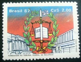 Selo postal do Brasil de 1987 Tribunal Recursos - C 1551 N