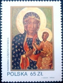 Selo postal da Polônia de 1982 Black Madonna of Jasna Gora