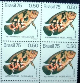 Quadra de selos postais do Brasil de 1975 Apaiari