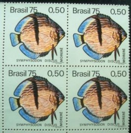 Quadra de selos postais do Brasil de 1975 Morerê