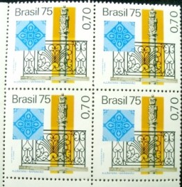 Quadra de selos postais do Brasil de 1975 Alcântara
