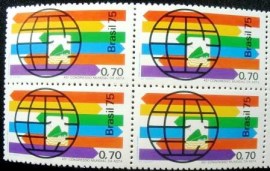 Quadra de selos postais do Brasil de 1975  Congresso da ASTA