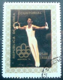 Selo postal da Guiné Equatorial de 1976 Gymnastics