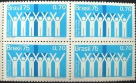 Quadra de selos postais do Brasil de 1975 Ação de Graças