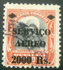 Selo postal do Brasil de 1927 Hermes da Fonseca A 9