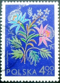 Selo postal da Polônia de 1974 Embroideries