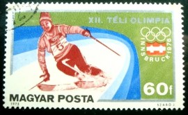 Selo postal da Hungria de 1975 12th Winter Olympic Games Innsbruck 1976 60f