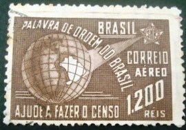 Selo postal aéreo de 1941 Recenseamento Nacional - A 43 U