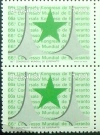 Par de selos do Brasil de 1981 Esperanto
