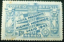 Selo postal AÉREO do Brasil de 1942 - A 46 M