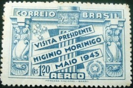 Selo postal AÉREO do Brasil de 1942 - A 46 N
