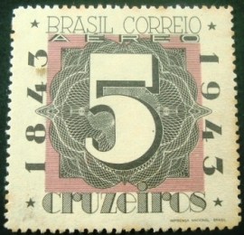 Selo postal AÉREO do Brasil de 1942 - A 50 N