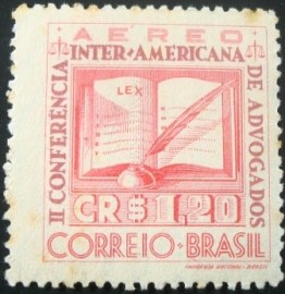 Selo postal AÉREO do Brasil de 1942 - A 51 M