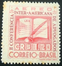 Selo postal AÉREO do Brasil de 1942 - A 51 N