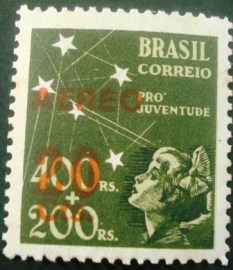 Selo postal do Brasil de 1944 Pró Juventude 20