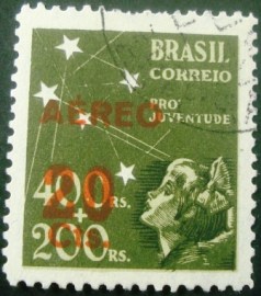 Selo postal do Brasil de 1944 Pró Juventude 20 - A 52 U