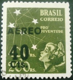 Selo postal do Brasil de 1944 Pró Juventude 40 - A 53 U