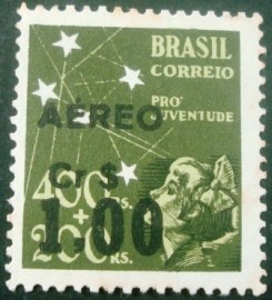 Selo postal AÉREO do Brasil de 1944 - A 55 N