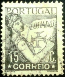 Selo postal de Portugal de 1931 Lusiadas 15c