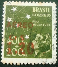 Selo postal AÉREO do Brasil de 1944 - A 56 U