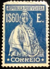 Selo postal de Portugal de 1926 Ceres 1$60 - 416 U