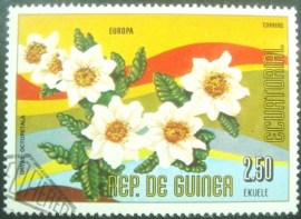 Selo postal da Guiné Equatorial de 1977 Dryas octopetala
