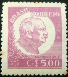 Selo postal AÉREO do Brasil de 1945 - A 60 M