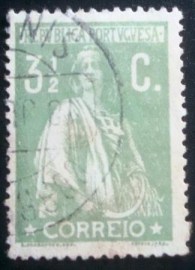 Selo postal de Portugal de 1918 Ceres 3½c - 238 U