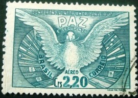 Selo postal AÉREO do Brasil de 1947 - A 61 U