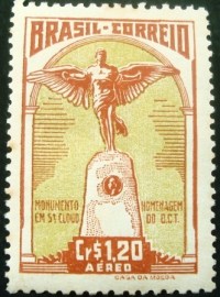 Selo postal AÉREO do Brasil de 1947 - A 62 U