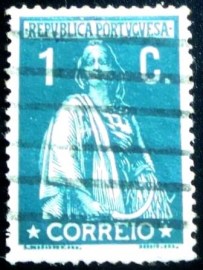 Selo postal de Portugal de 1912 - Ceres 1c - 229 U